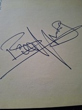 Billy Fury Signed Album Page