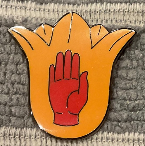 Orange lilly and red hand - orange,