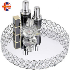 Crystal Cosmetic Makeup Tray/Jewelry/25cm/Mirrored Deco/Xmas Birthday Gift