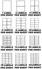 LABELS - SELF ADHESIVE STICKY A4 ADDRESS LABELS INKJET LASER COPIER PRINTER PEEL