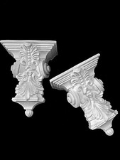 A Pair of Beautiful Hand Cast Plaster Corbels Exclusive Large Big Height 18cm