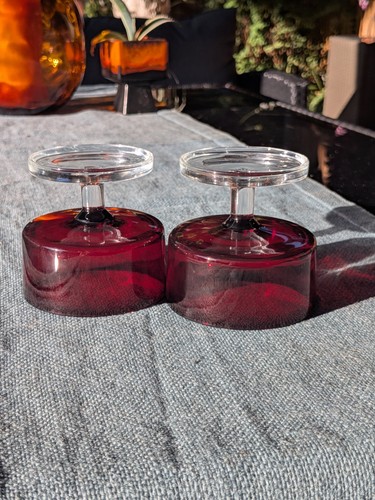Vintage arcoroc france ruby - vintage,