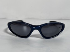 Vintage 1990’s Oakley Minute Midnight Navy Blue Sunglasses Metallic Logo 