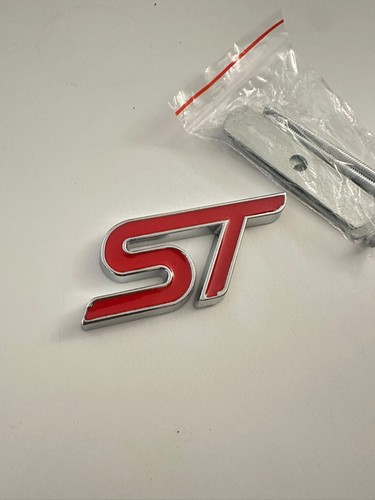 Ford badge red - red, chrome