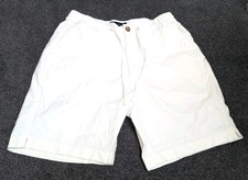 MR MARVIS MEN'S "THE WIMBLEDONS" LINEN CHINO SHORTS WHITE SIZE M MEDIUM