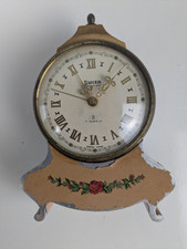 Rare Swiss Mignon Wind Up Mechanical Swiss Clock Pink Decorative Mantel Clock..