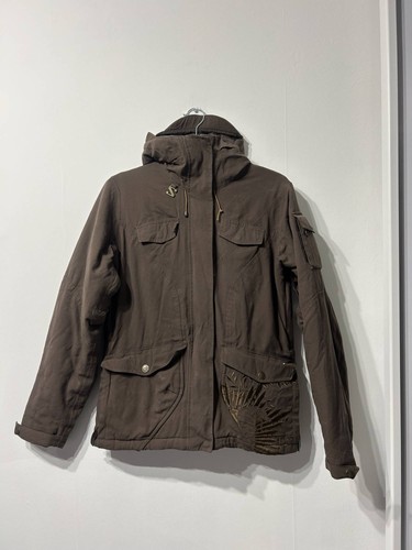 Salomon brown ski jacket - brown, small