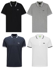 Hugo Boss Paddy Polo Cotton Men's Shirt Stripe Collar Short Sleeve | Regular Fit