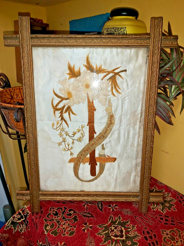 Antique embroidered religious - antique,