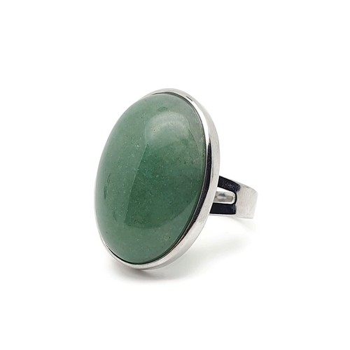 Gemstone ring large oval - gemstone,