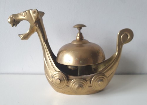 Brass dragon table bell - table, hotel
