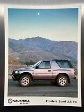 Vauxhall Frontera Sport 2.8 TD Press Photograph – 8” x 6”