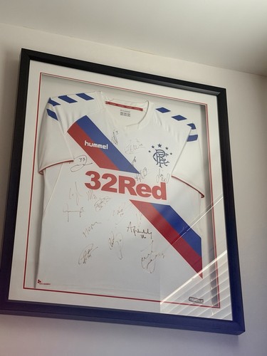 Rangers hummel white signed - hummel,