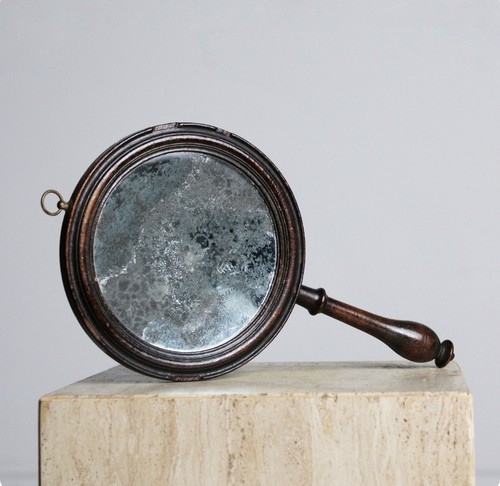 Georgian vanity hand mirror - hand,