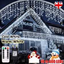 600 LED Icicle Lights 18M