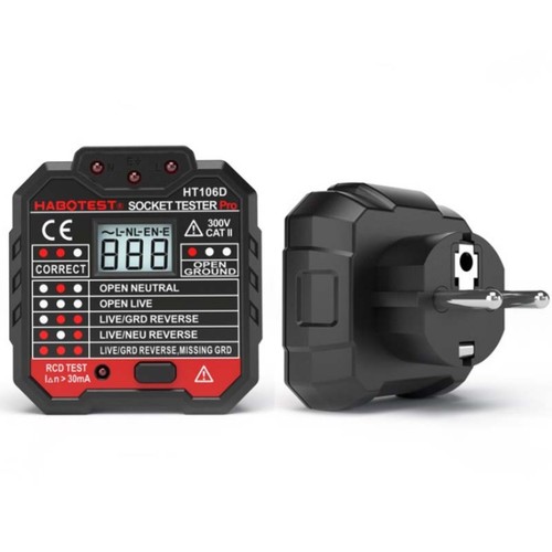Socket voltage tester with - tester,