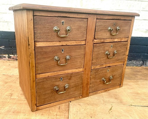 Mahogany six drawer - , cabinet