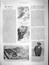 Original Old Antique Print