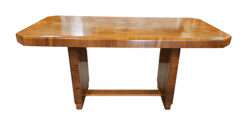Art deco walnut pedestal - art,
