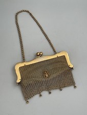 WORN GILT TONE MESH CHAIN MAIL