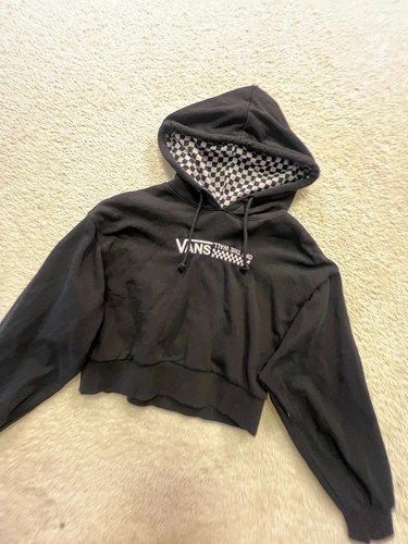Vans cropped hoodie black - hoodie,