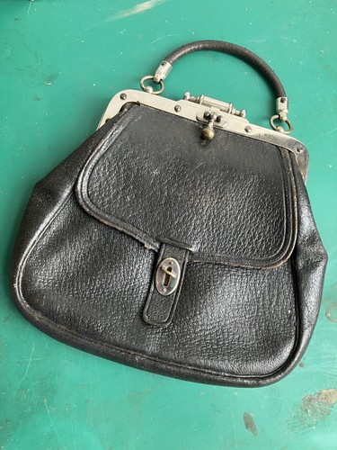 Antique black leather - antique,