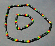 Rasta Jamaican style/Hippie-Reggae style necklace & bracelet set