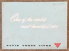 ALVIS THREE LITRE TC108/G GRABER Car Sales Brochure c1958