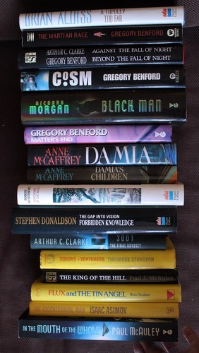 Science fiction hardbacks job - science,