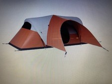 Outsunny 3000mm Waterproof Camping Tent w/ Porch & Sewn in Groundsheet, Orange