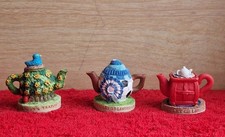 Tetley Tea Folk Miniatures Bundle – 3 Teapots (Gordon, Sydney, Gaffer) 1990s