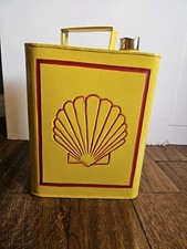Shell Petrol Can Brass Cap Decorative Oil Jerry Can, tool Vintage Style (L)
