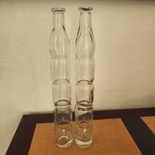 Set Of 2 Clear Glass Bud Vases