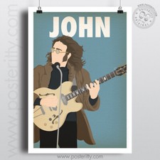 JOHN LENNON Beatles Music Icon Minimalist Poster Posteritty Minimal Art Print
