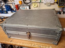 Mixer or other rack mount flight case with connections 8U size 