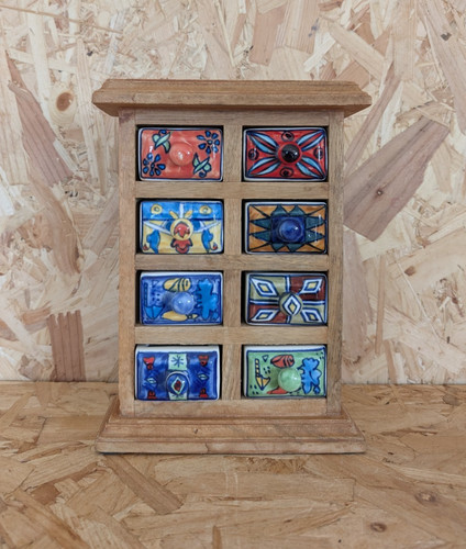 Wood ceramic trinket - trinket, drawers