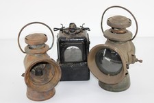 F x3 Antique/Vintage  Railway Lamps Inc Lucas King of The Road Etc