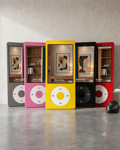 Ipod style mirror wall - wall, decor