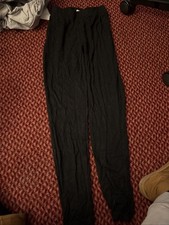 Primark Black Fleece Lined Leggings Size XS UK 6-8 Elasticated Waist