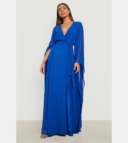 Boohoo chiffon wrap cape - -,