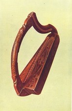 MUSICAL INSTRUMENTS. Queen Mary's Harp 1945 old vintage print picture