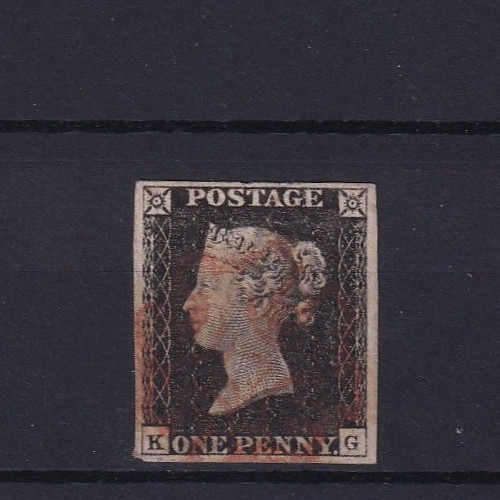 1840 penny black - gb, black,