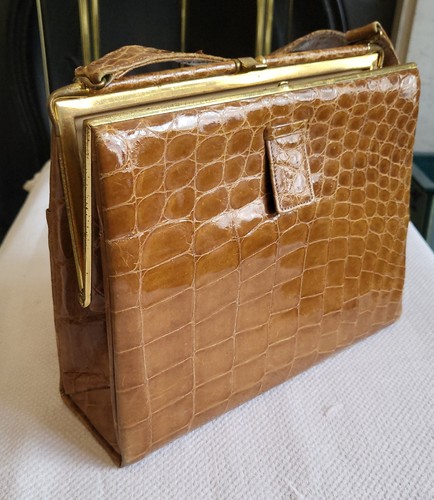 Vintage crocodile leather