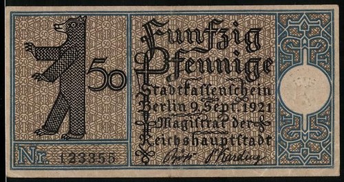 Emergency money steglitz 1921 - emergency,