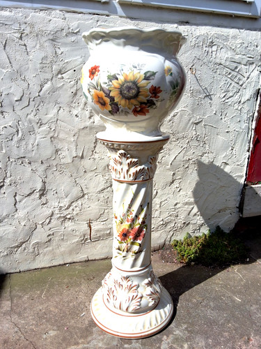 Vintage ceramic sunflower - vintage, &