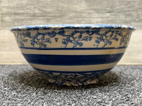Antique spongeware bowl - spongeware,