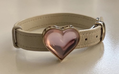 Lalique pink crystal heart - lalique,