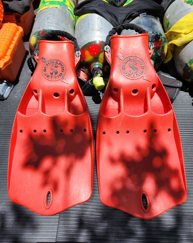 Scubapro jet fin red - red, heel