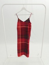 Tommy Hilfiger Slip Dress Silk Jennifer Satin Plaid Check Tartan Size 8