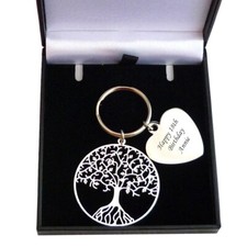 Engraved Tree of Life Keyring